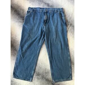 Carhartt Men's B13 Dungaree Fit Washed Denim Loose Fit Jean Size 44 x 30